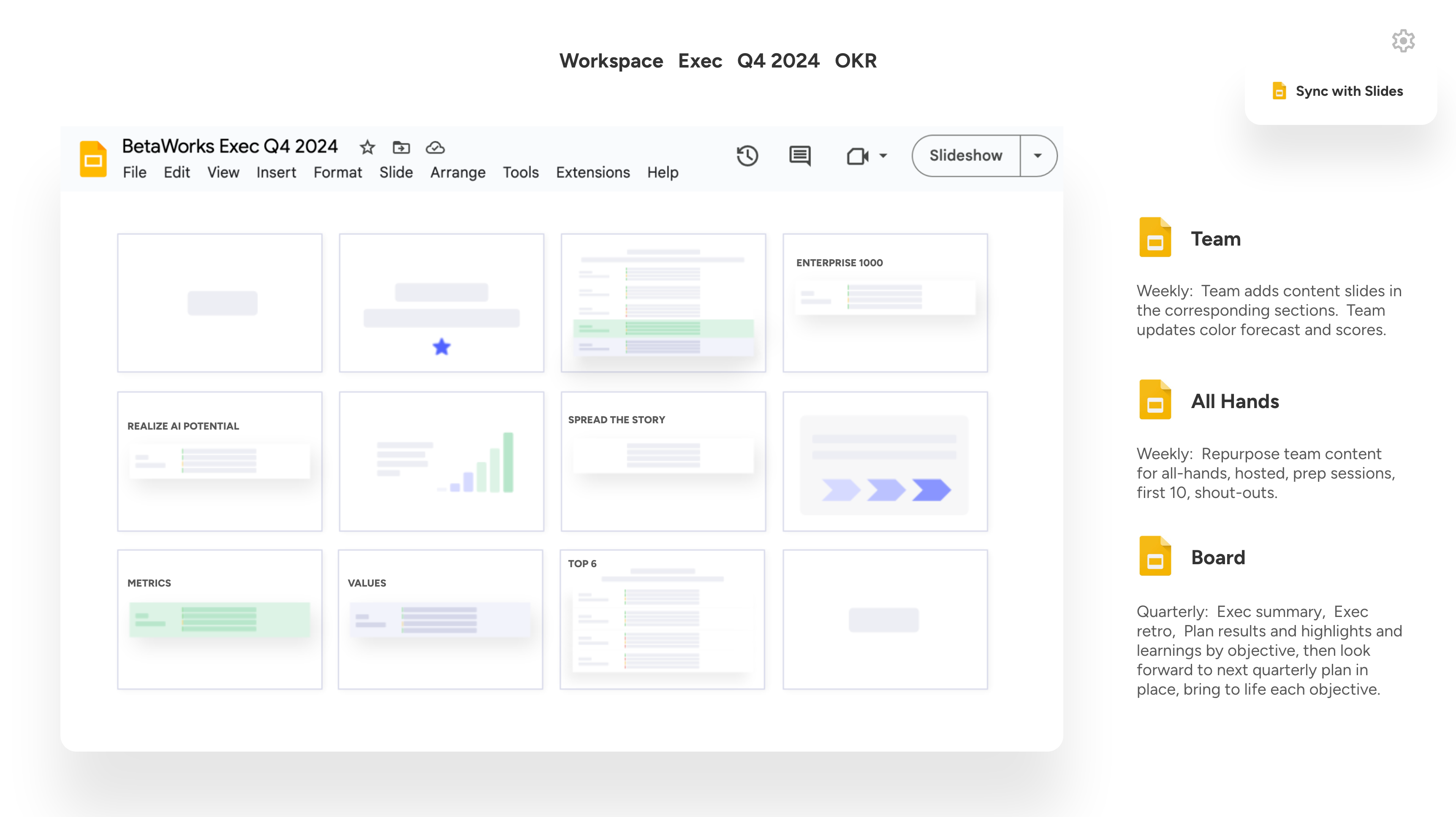 Effortless Weekly Alignment: Alignment.io's Automated Meeting Agenda & Updates